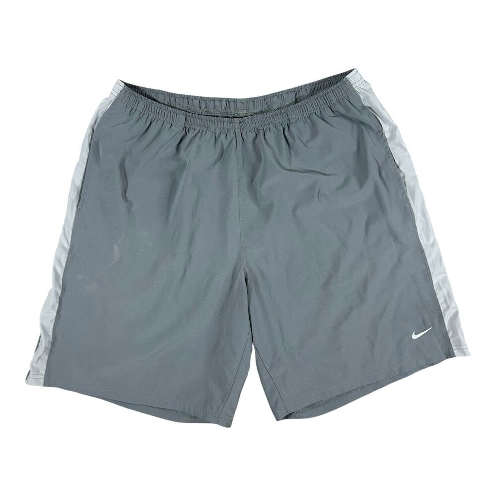 Nike Gray Basketball Shorts Men’s XL Single Swoosh Y2K Sportswear Training